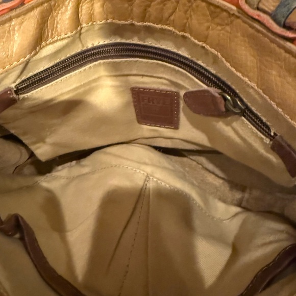 Women’s Frye Woven Leather Crossbody Messenger Multi-Color Western Tassel Bag - Picture 5 of 13